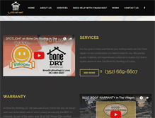 Tablet Screenshot of bonedryroofingllc.com